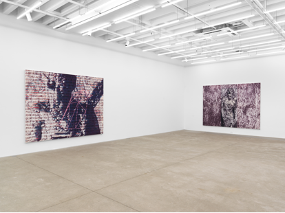 nonconformist%20desk%20stuff/Magenta%20Plains%20Joseph%20Nechvatal%20Show%20Information%20Noise%20Saturation%20November:December%202025/Installation%20photos%20of%20Information%20Noise%20Saturation%20by%20Joseph%20Nechvatal%202025%20Magenta%20Plaains%20NYC/Installation%20view%20of%20Joseph%20Nechvatal%20Informati